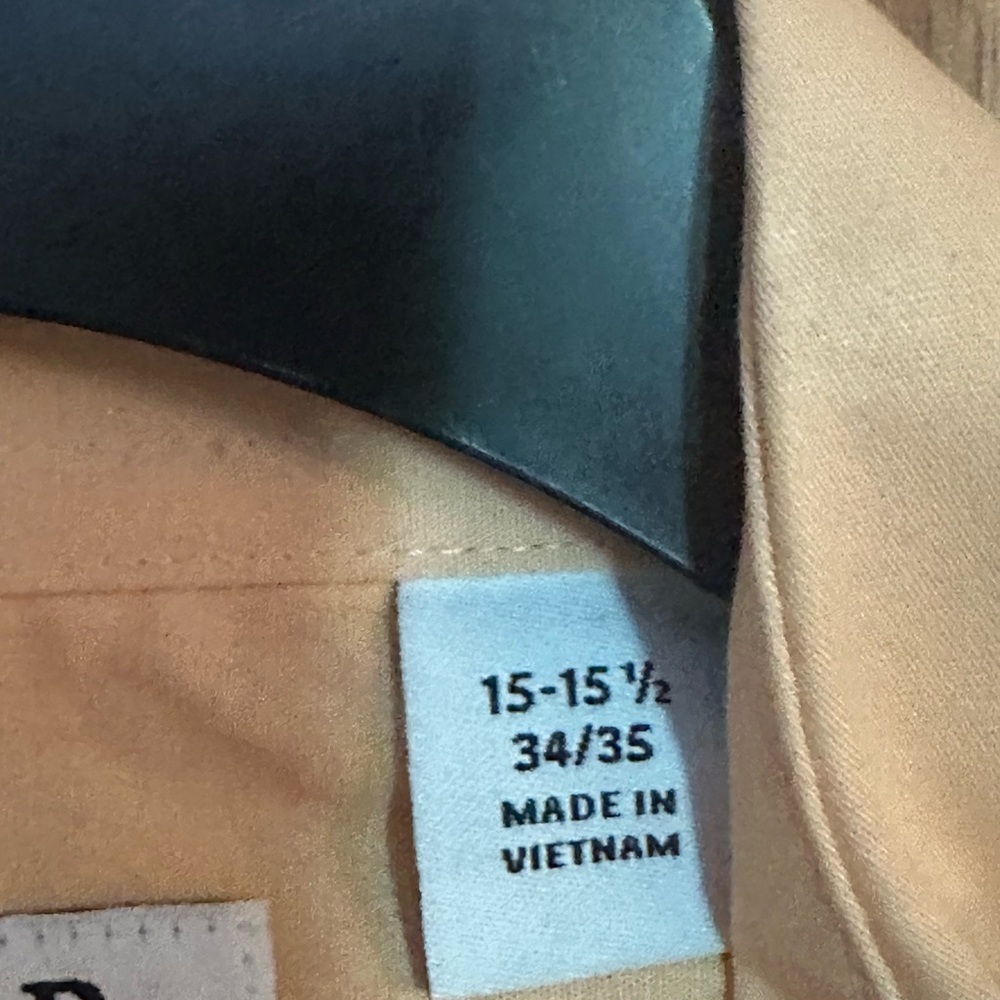 Men's Haggar® Premium Comfort Classic Fit Peach Dress Shirt - Picture 6 of 9